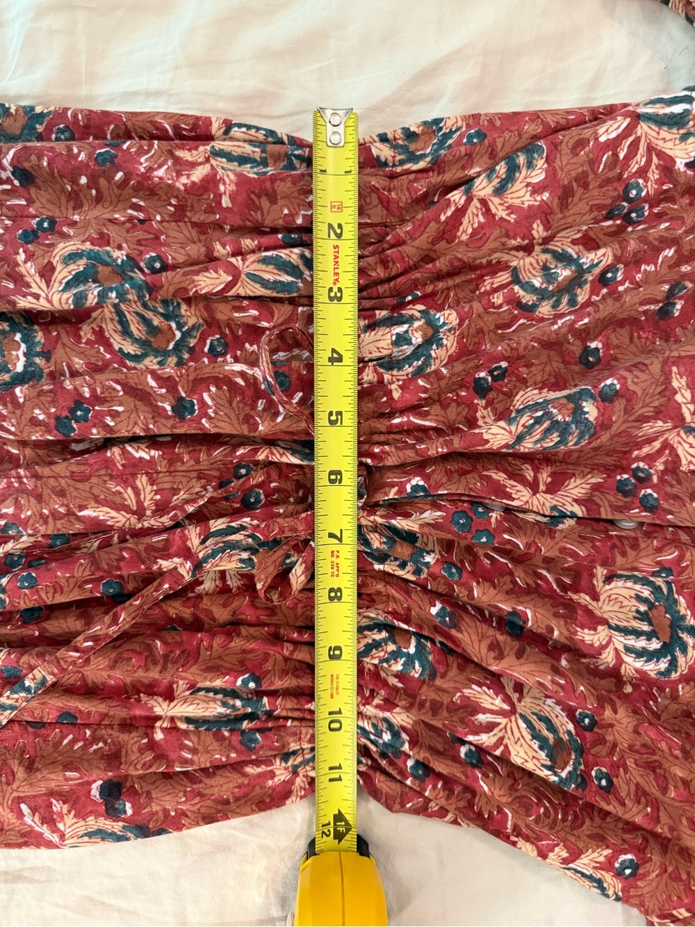 Victoria Dunn Rust Floral Button-Front Maxi Dress XS - Picture 7 of 7